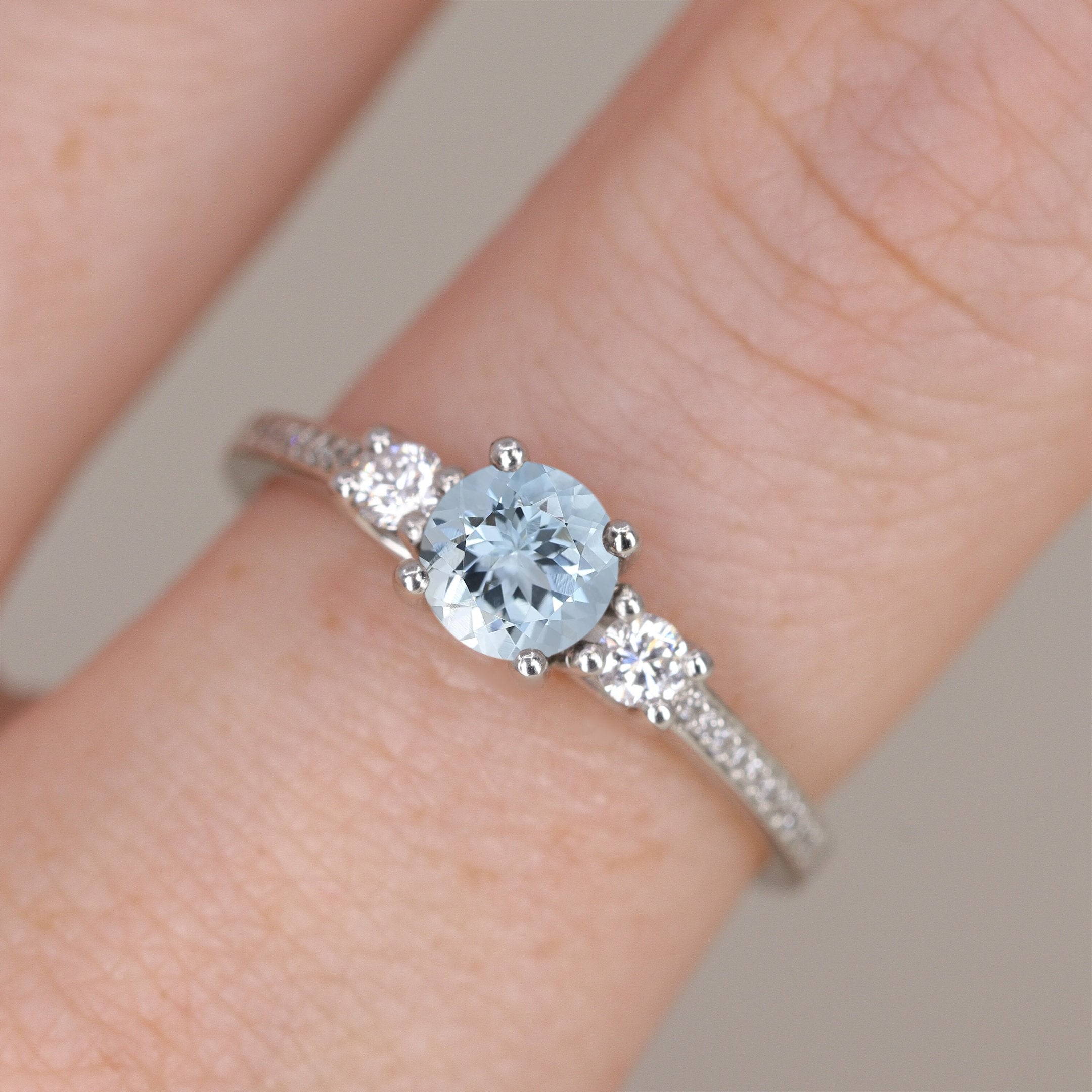 Aquamarine Engagement Rings Jessica Flinn Fine Jewellery