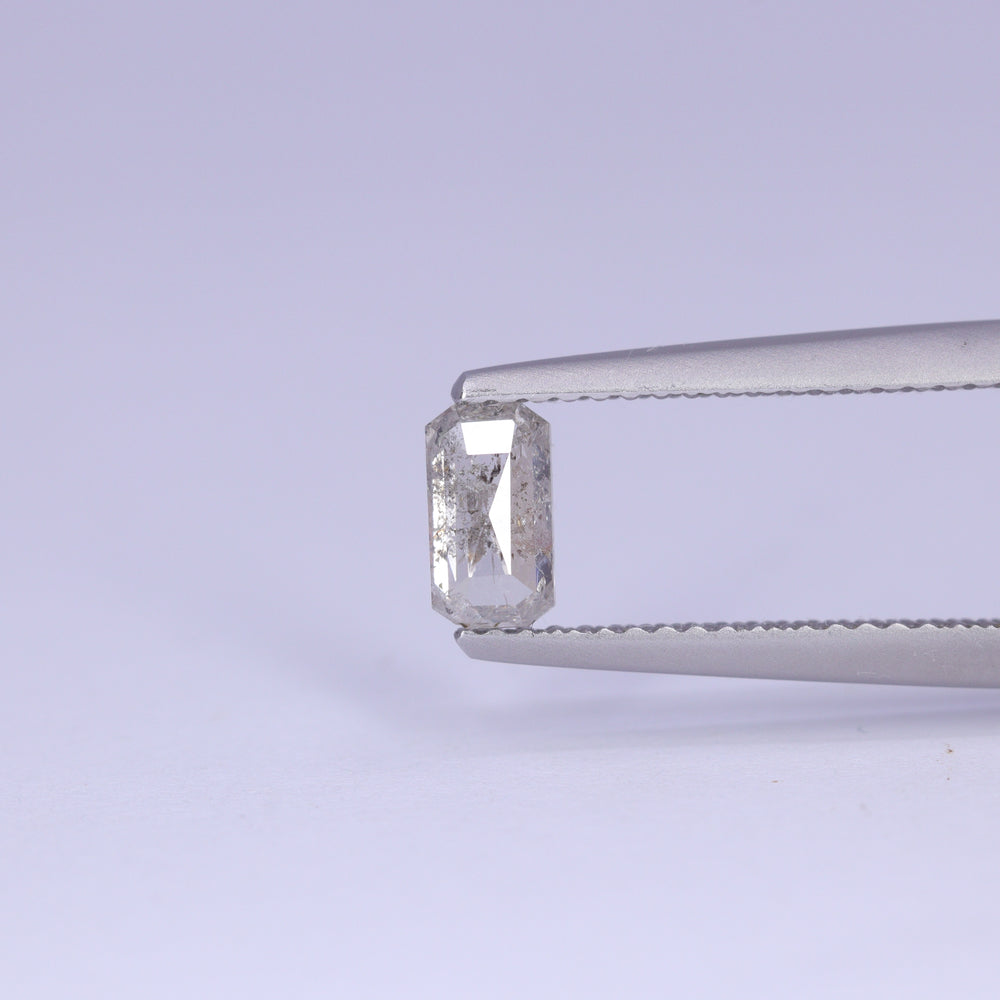 0.55ct Emerald Cut Salt and Pepper Diamond Loose Gemstones
