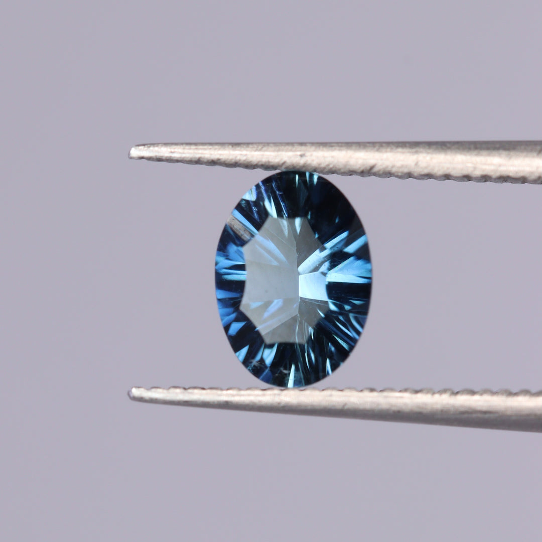 Blue Tourmaline | 0.64ct Oval Optix Cut, Loose Gemstone