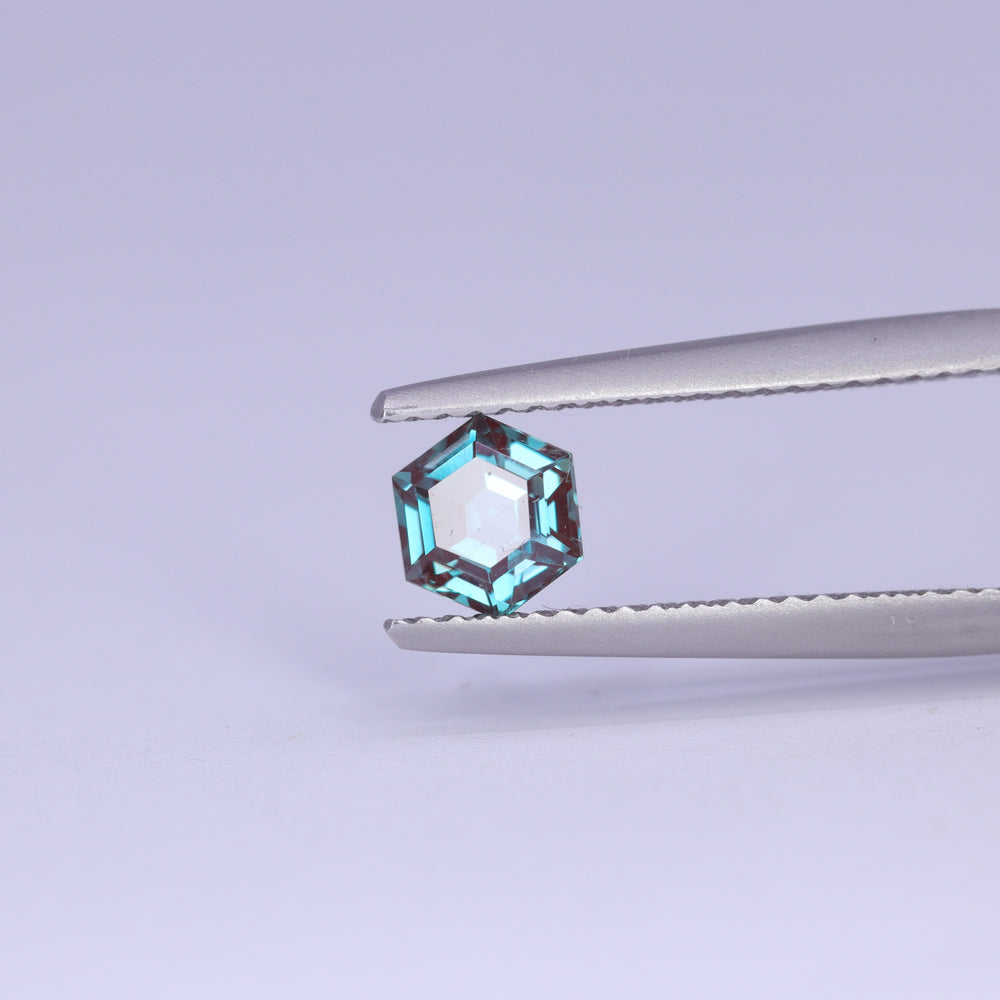 0.76ct Hexagon Cut Lab-Grown Alexandrite Loose Gemstones