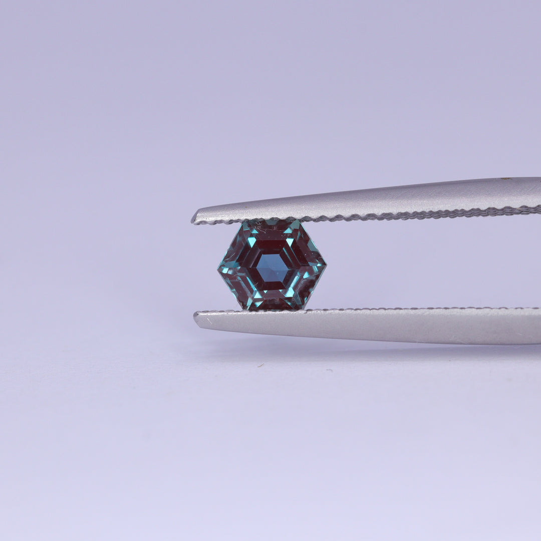 0.76ct Hexagon Cut Lab-Grown Alexandrite Loose Gemstones