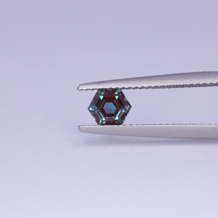 0.76ct Hexagon Cut Lab-Grown Alexandrite Loose Gemstones