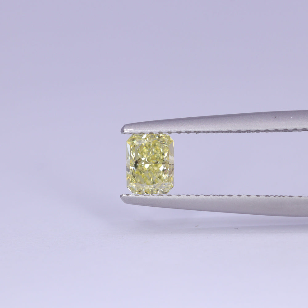 0.76ct Radiant Cut Natural Yellow Diamond, GIA Certified Loose Gemstones