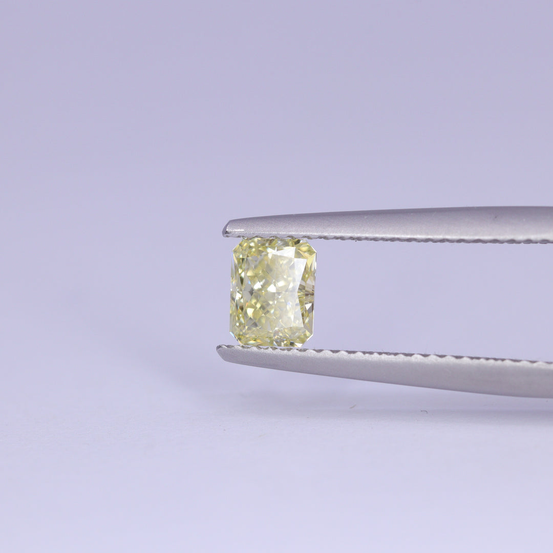 0.76ct Radiant Cut Natural Yellow Diamond, GIA Certified Loose Gemstones