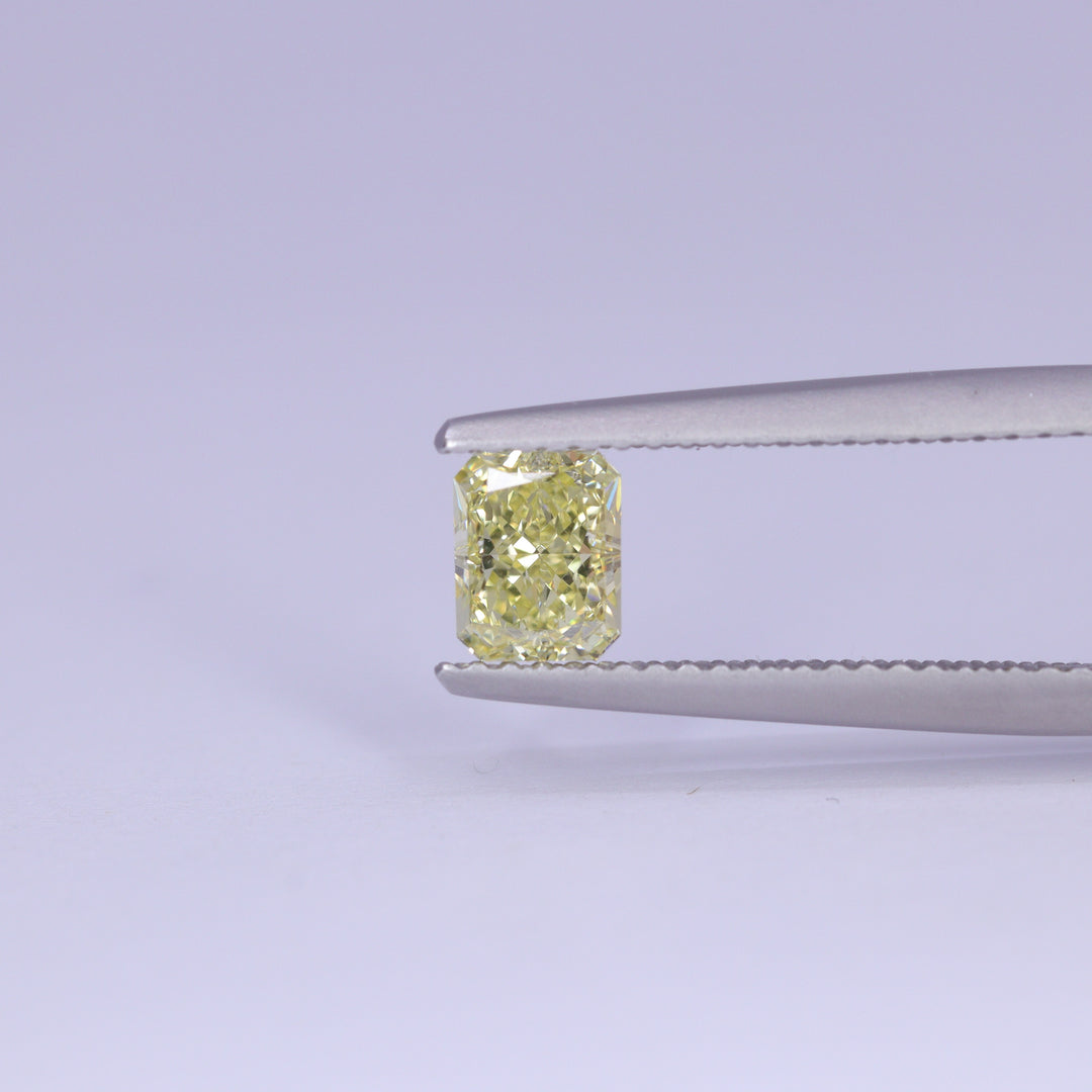 0.76ct Radiant Cut Natural Yellow Diamond, GIA Certified Loose Gemstones