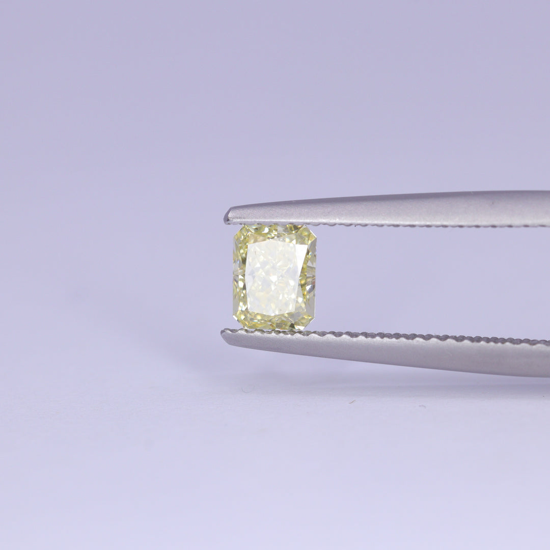 0.76ct Radiant Cut Natural Yellow Diamond, GIA Certified Loose Gemstones