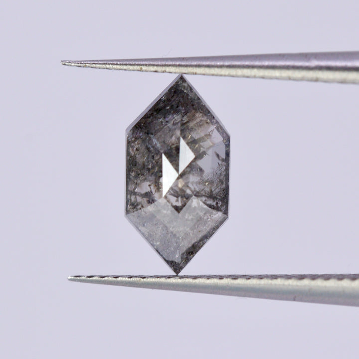 Salt and pepper diamond | 1.06ct hexagon cut Loose Gemstone