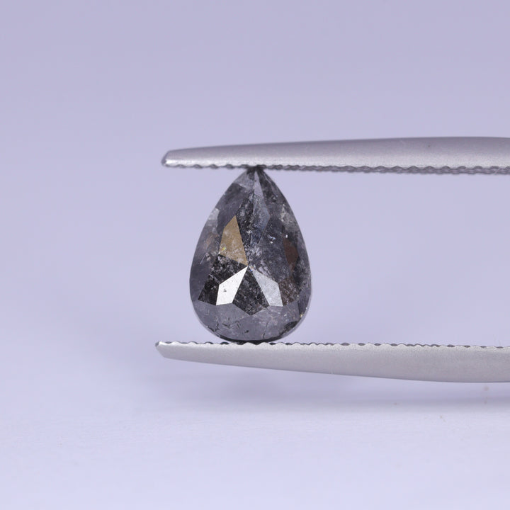 2.07ct Pear Cut Salt and Pepper Diamond Loose Gemstones