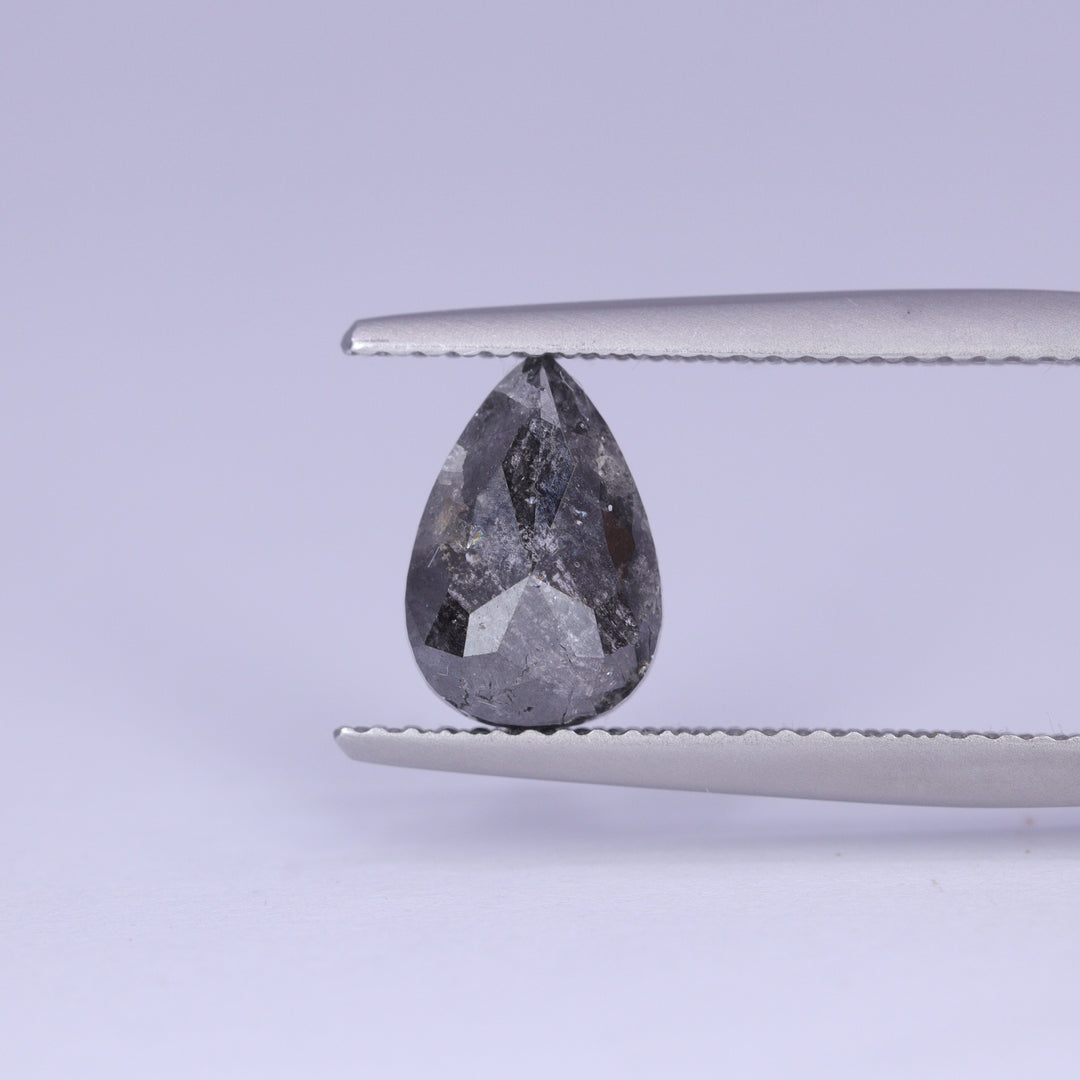 2.07ct Pear Cut Salt and Pepper Diamond Loose Gemstones