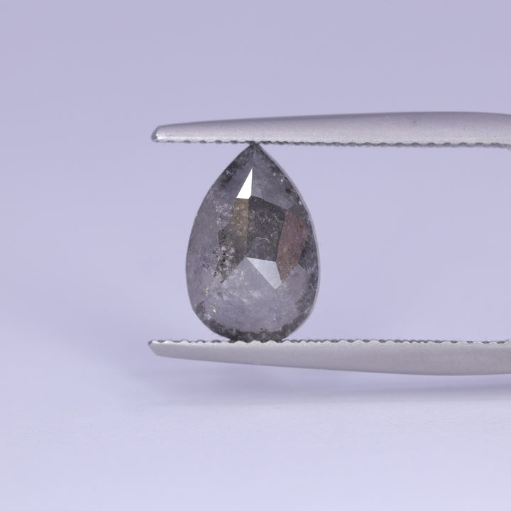2.78ct Pear Cut Salt and Pepper Diamond Loose Gemstones