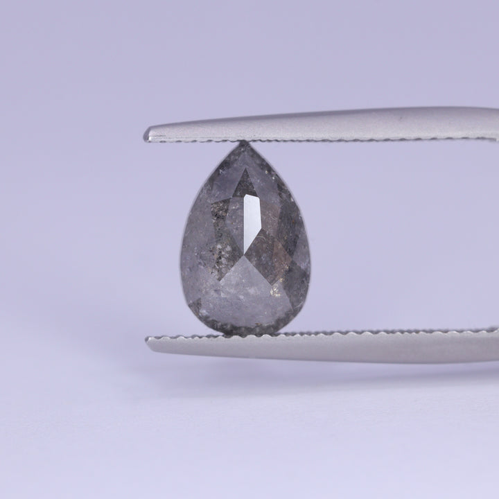 2.78ct Pear Cut Salt and Pepper Diamond Loose Gemstones