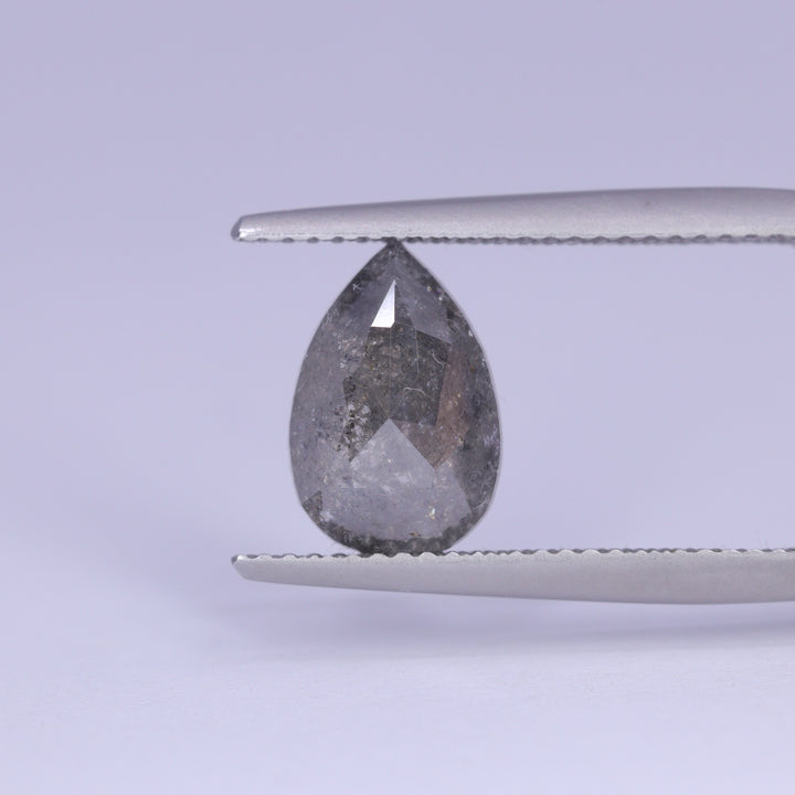 2.78ct Pear Cut Salt and Pepper Diamond Loose Gemstones