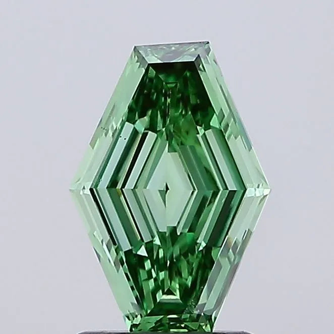1.11ct Hexagonal Lab Grown Diamond (Colour Fancy Vivid Green, Clarity VS1, IGI Certified) diamond