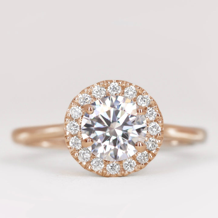 April - Round Classic Halo Engagement Ring Setting