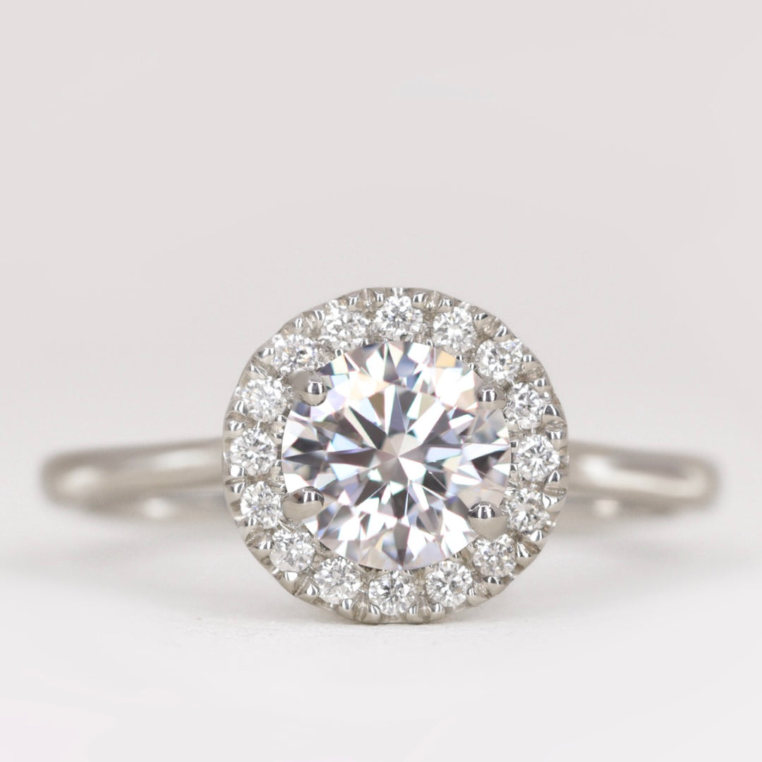 April - Round Classic Halo Engagement Ring Setting