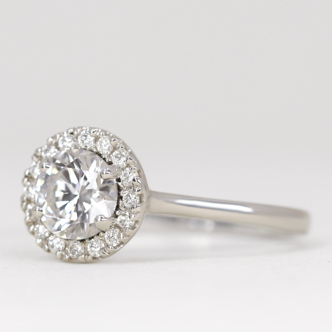 April - Round Classic Halo Engagement Ring Setting