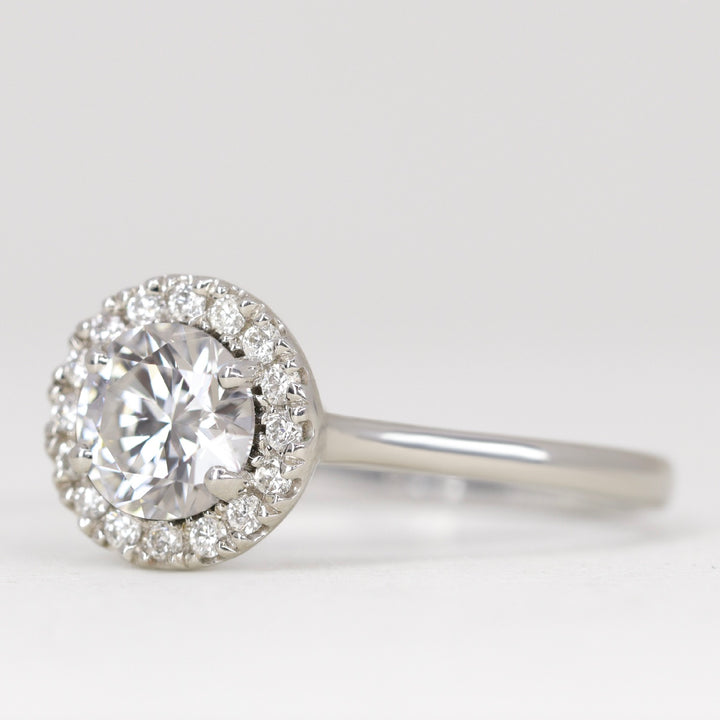 April - Round Classic Halo Engagement Ring Setting