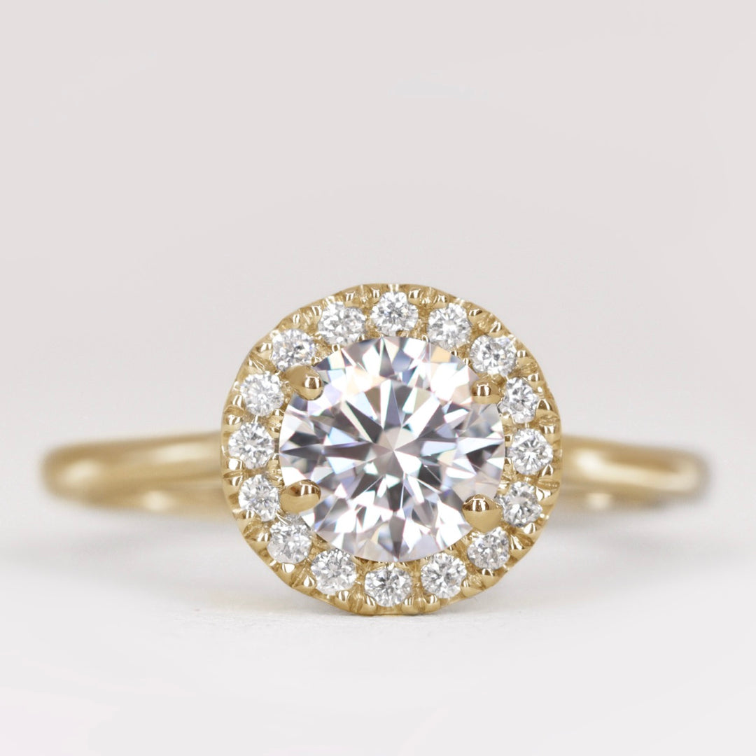 April - Round Classic Halo Engagement Ring Setting