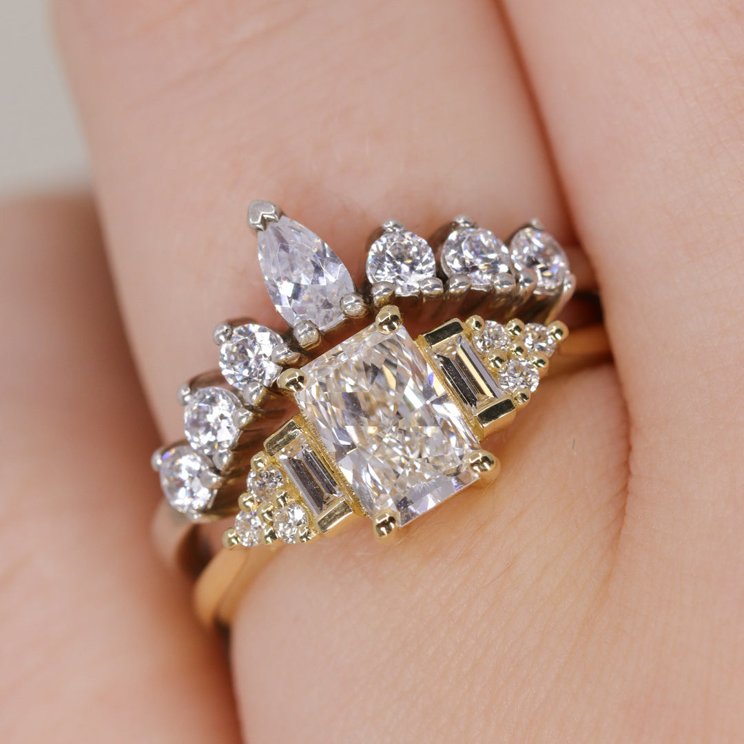 Arden - Radiant Cut Art Deco Engagement Ring Setting