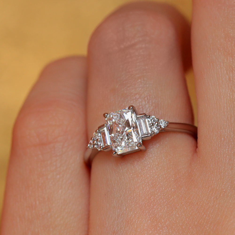 Arden - Radiant Cut Art Deco Engagement Ring Setting