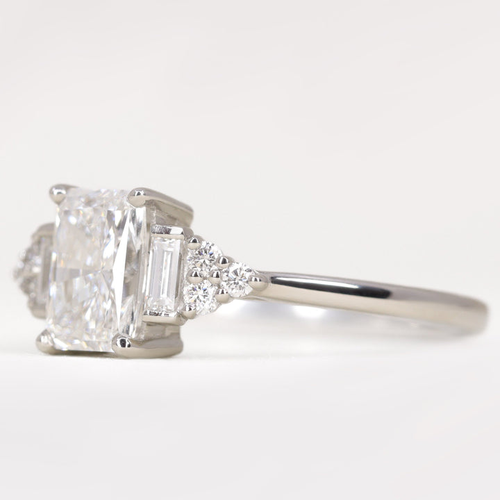 Arden - Radiant Cut Art Deco Engagement Ring Setting