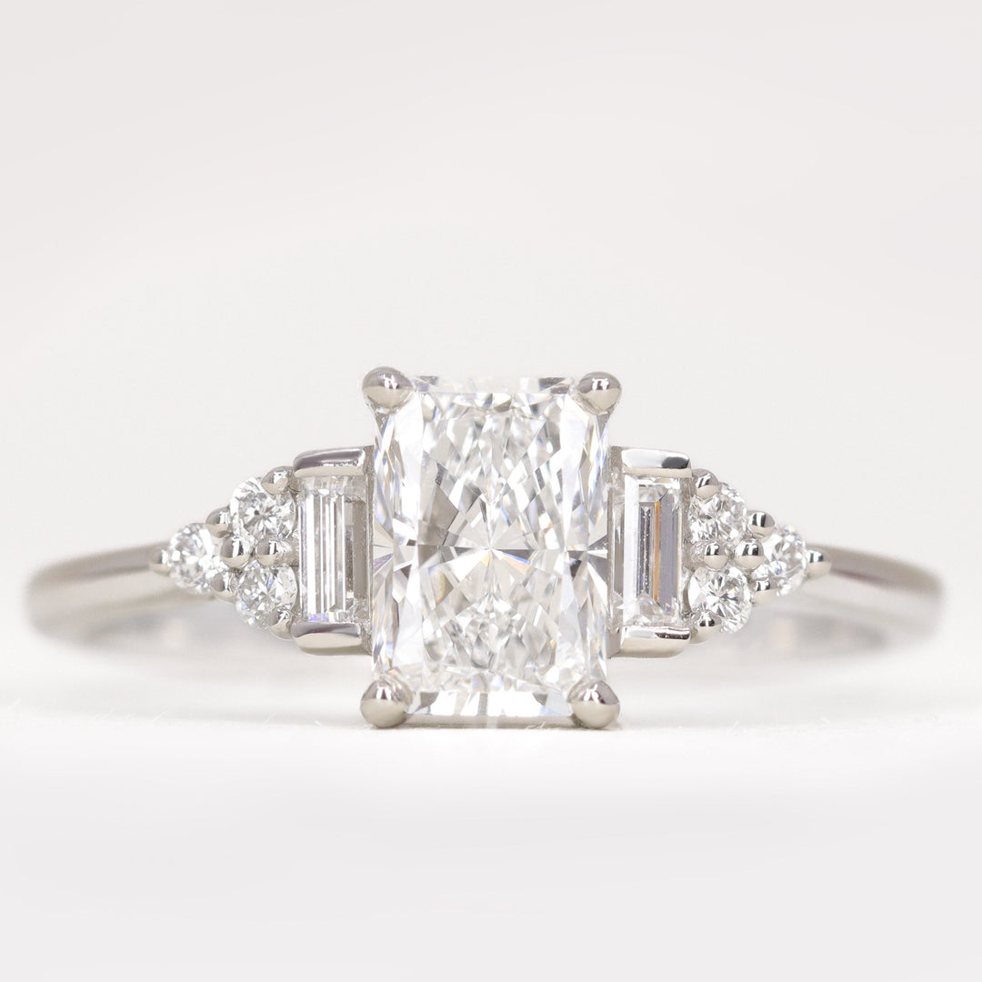 Arden - Radiant Cut Art Deco Engagement Ring Setting