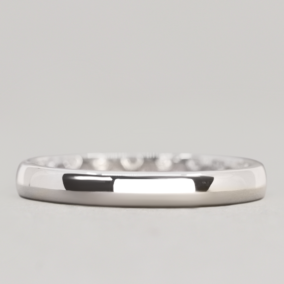 Barnaby - Hidden Pattern Honeycomb Slim Wedding Ring - Made-to-Order Wedding Rings - Wide