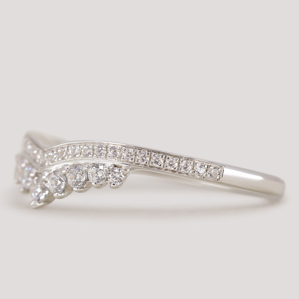 Cecilia - Graduating Diamond Tiara Half Eternity Wedding Ring - Made-to-Order Wedding Rings - Made-to-Order