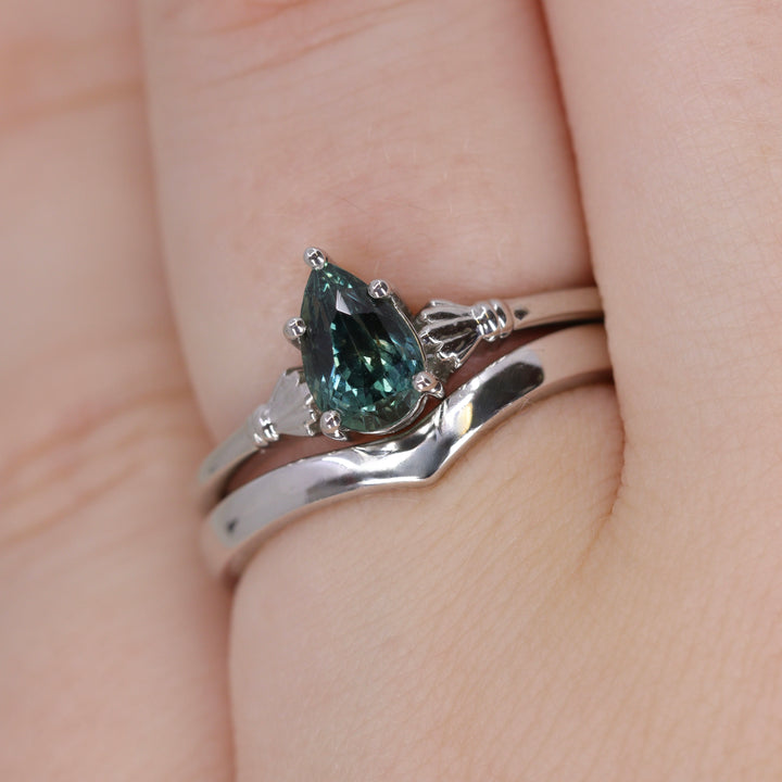 Clara - Polished Wishbone Shaped Wedding Ring - Made-to-Order Wedding Rings - Made-to-Order