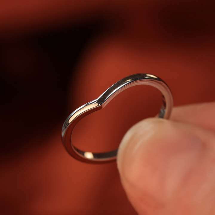 Clara - Polished Wishbone Wedding Ring - Ready-to-Wear Wedding Rings - Ready-to-Ship