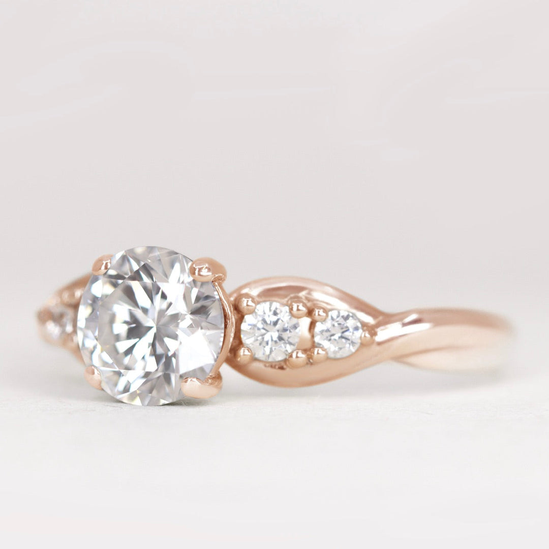 Corinne - Round Brilliant Cut 1.00ct Lab Grown Diamond Five Stone Engagement Ring Engagement Rings - Made-to-Order