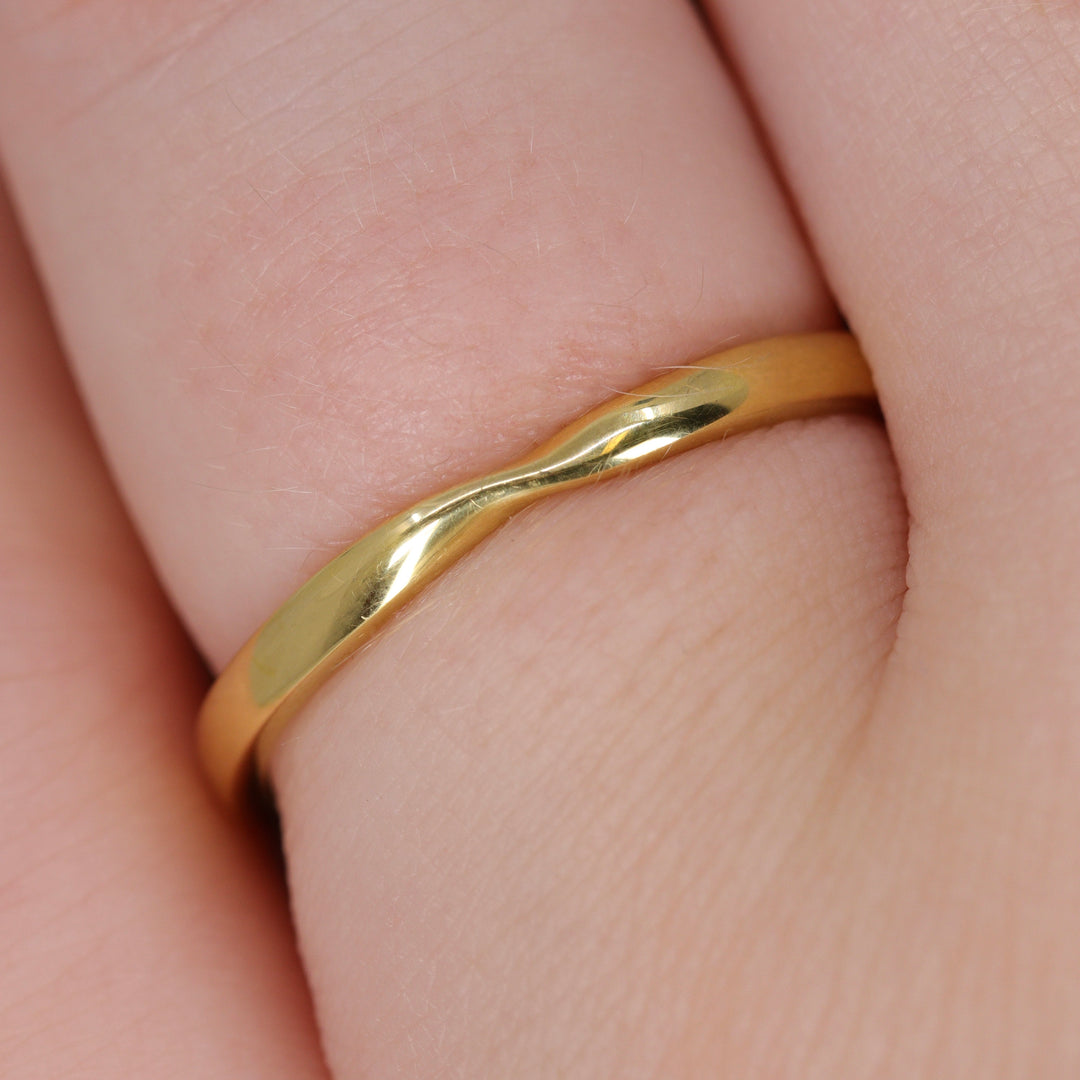 Dee - Ribbon Twist Polished Wedding Ring - Made-to-Order Wedding Rings - Made-to-Order