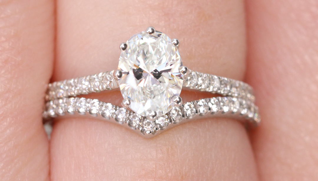 Diamond ring on a finger