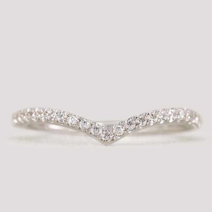 Bridal Set - Carmen & Ellis - Oval Lab Grown Diamond Solitaire Engagement Ring with Pavé Band and Diamond Wishbone Wedding Ring Bridal Sets