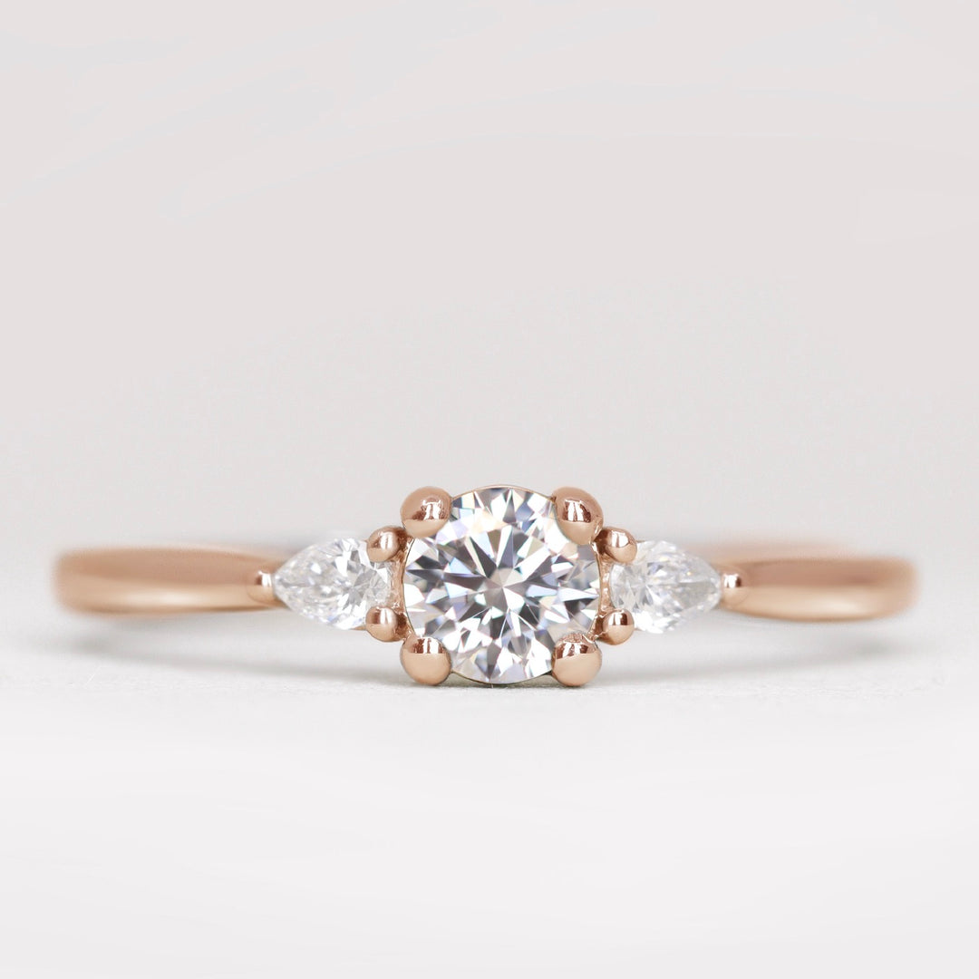 Elspeth - Round Cut Trilogy Engagement Ring Setting