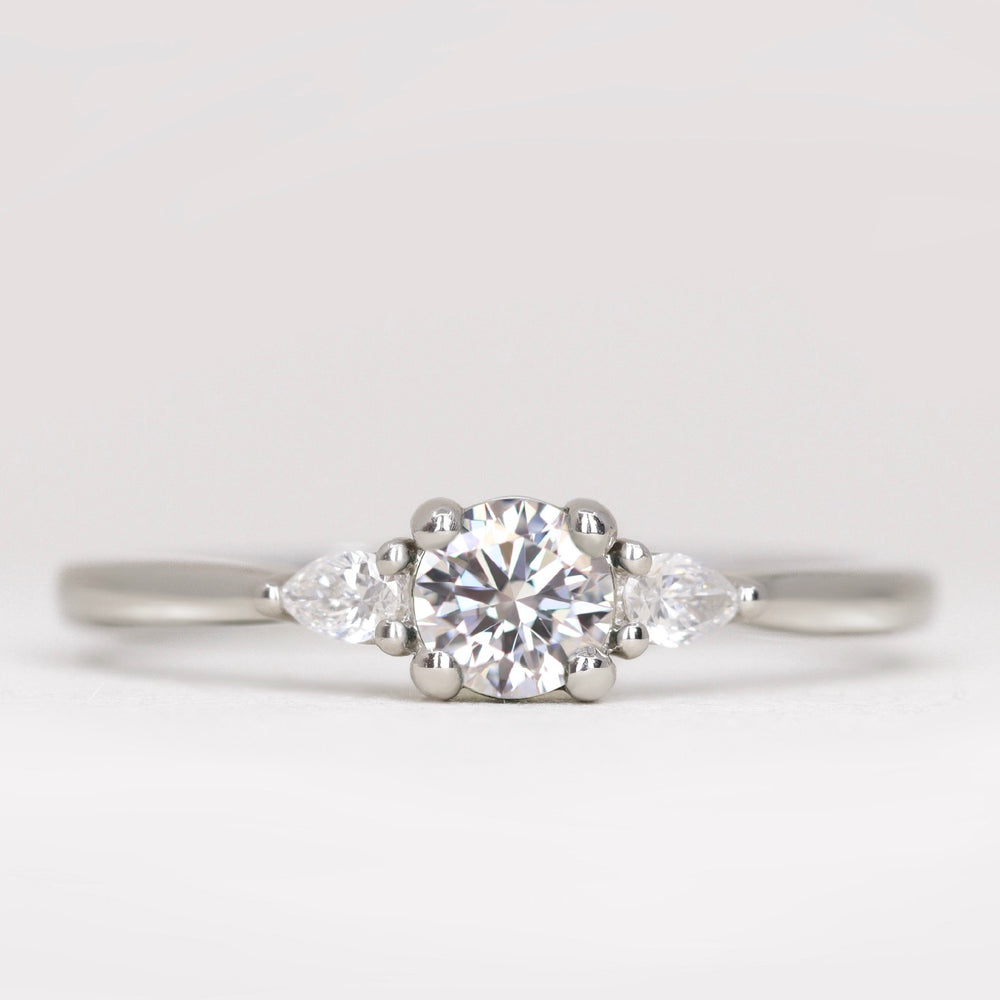 Elspeth - Round Cut Trilogy Engagement Ring Setting