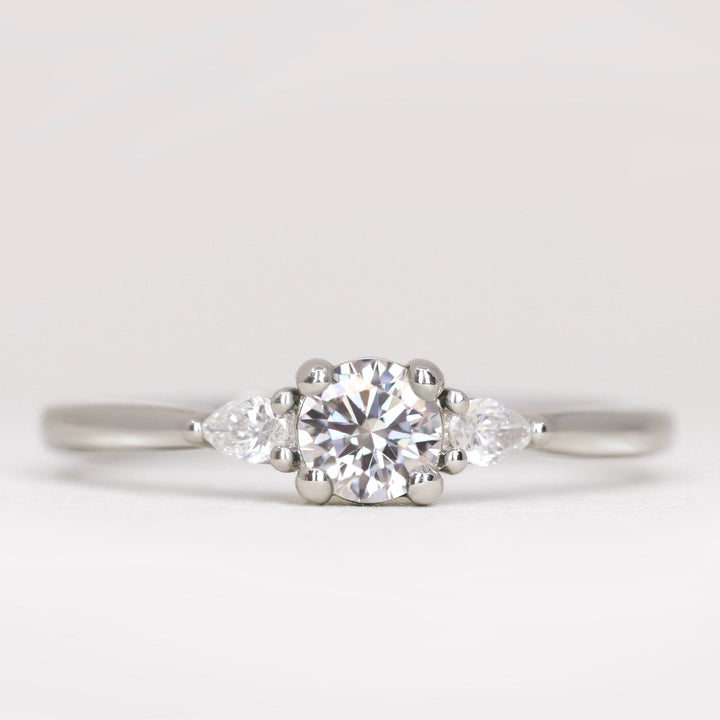 Elspeth - Round Cut Trilogy Engagement Ring Setting
