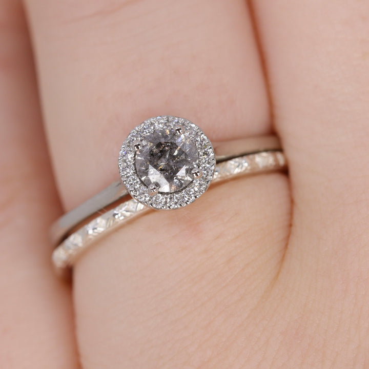 Flora - Floral Pattern Full or Half Eternity Straight Wedding Ring - Made-to-Order Wedding Rings - Made-to-Order