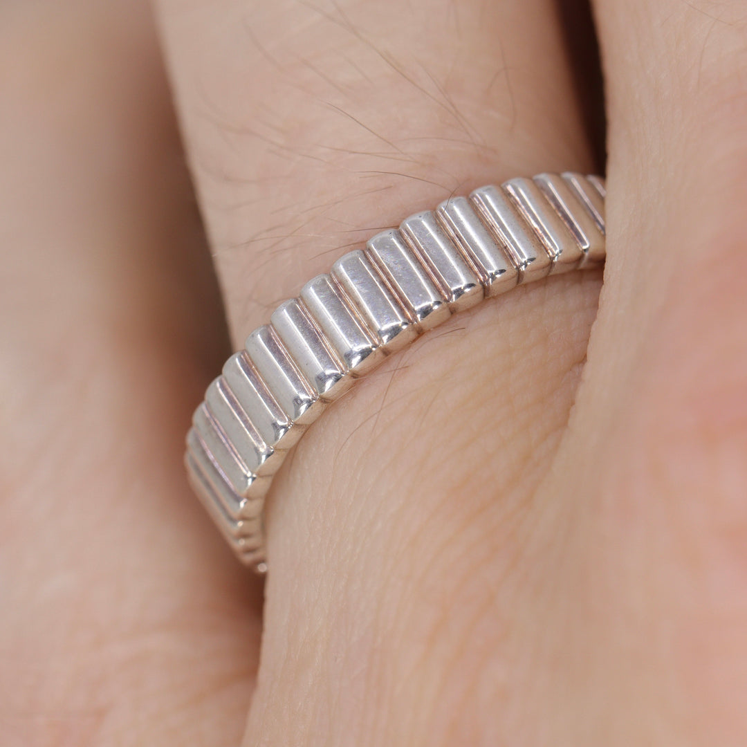 Gabrielle - Wide Patterned Wedding Ring - Made-to-Order Wedding Rings - Wide
