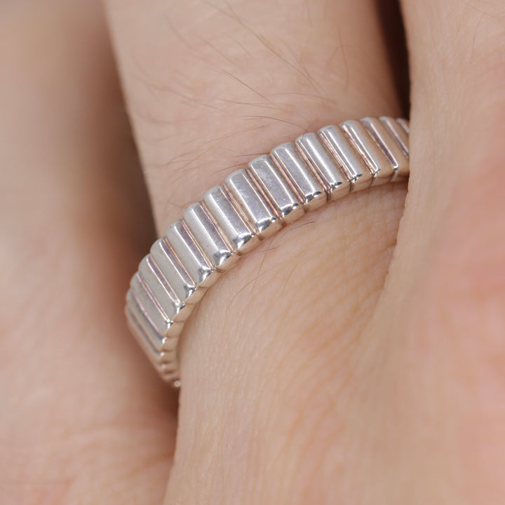 Gabrielle - Wide Patterned Wedding Ring - Made-to-Order Wedding Rings - Wide