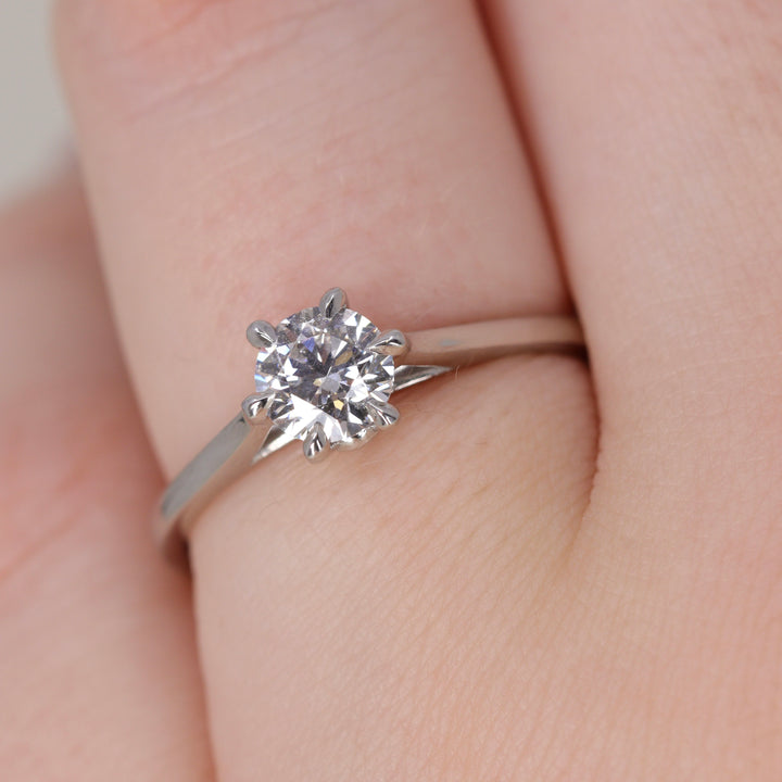 Heidi - Round Cut 0.80ct Hidden Diamond Solitaire Engagement Ring Setting
