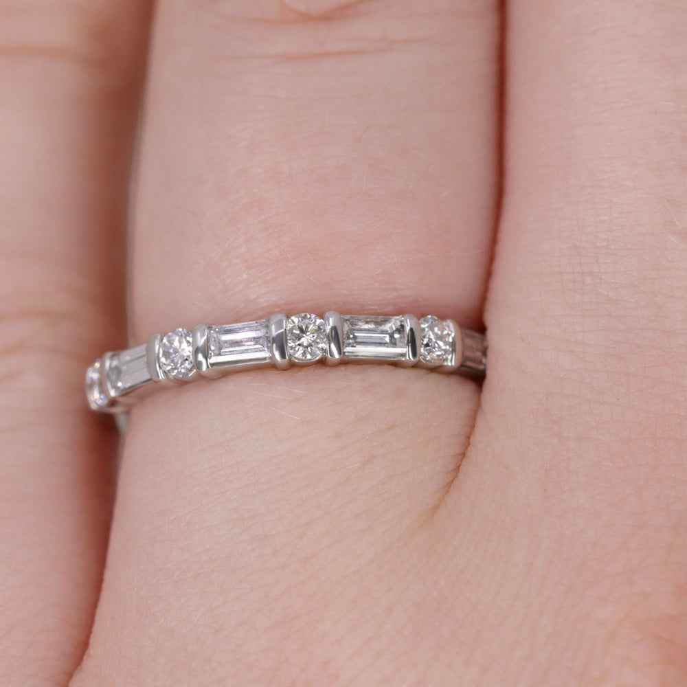 Elena - Art Deco Lab Grown Diamond Set Half Eternity Wedding Ring - Made-to-Order Wedding Rings - Made-to-Order