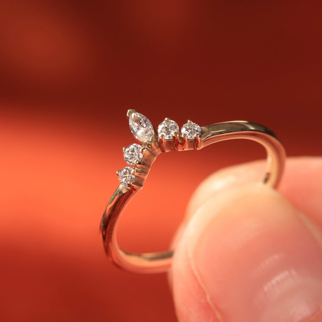 Winnie - Lab Grown Diamond Petite Tiara Wedding Ring - Ready-to-Wear Wedding Rings - Ready-to-Ship