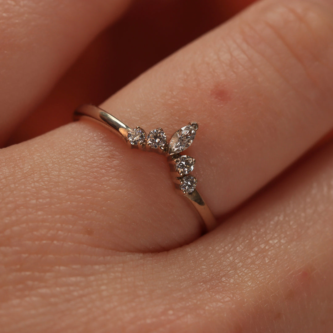 Winnie - Lab Grown Diamond Petite Tiara Wedding Ring - Ready-to-Wear Wedding Rings - Ready-to-Ship