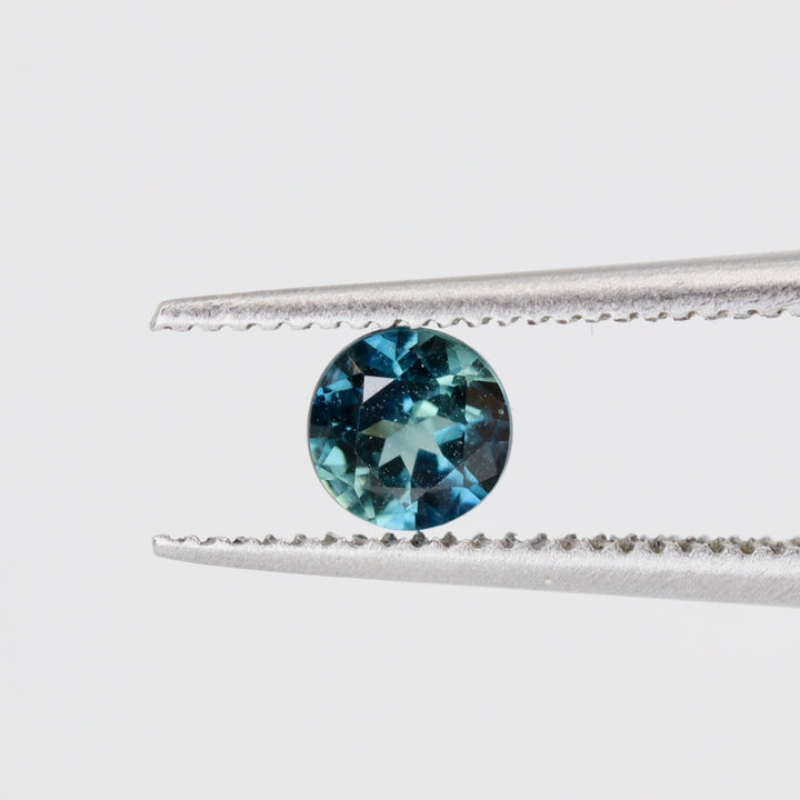 Teal Sapphire | 0.44ct Round Brilliant Cut, Loose Gemstone
