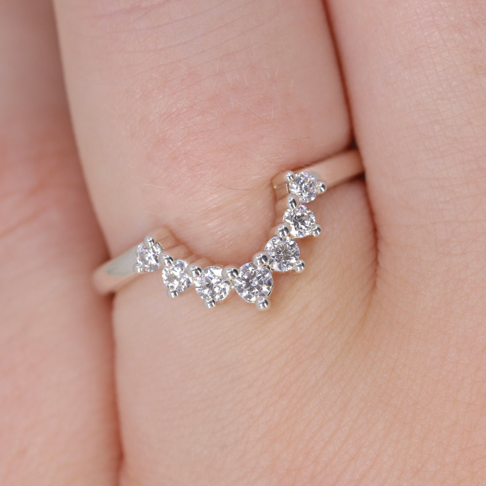 Joanie - Round Brilliant Cut Diamond Tiara Wedding Ring - Made-to-Order Wedding Rings - Made-to-Order