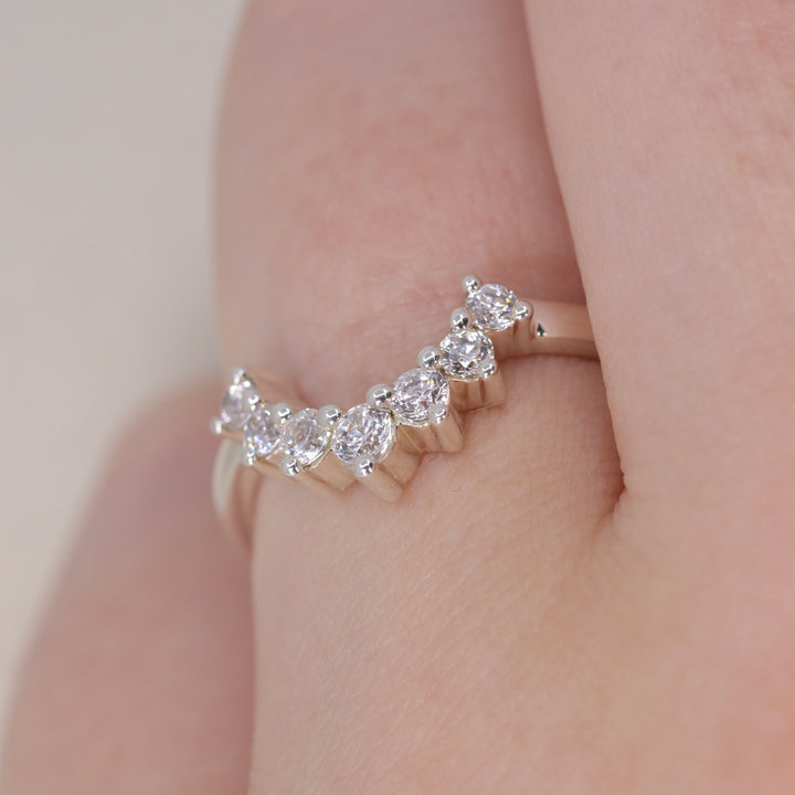 Joanie - Round Brilliant Cut Diamond Tiara Wedding Ring - Made-to-Order Wedding Rings - Made-to-Order