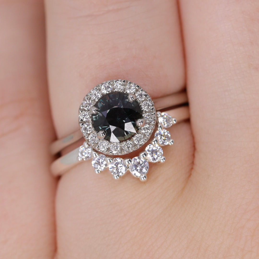 Joanie - Round Brilliant Cut Diamond Tiara Wedding Ring - Made-to-Order Wedding Rings - Made-to-Order