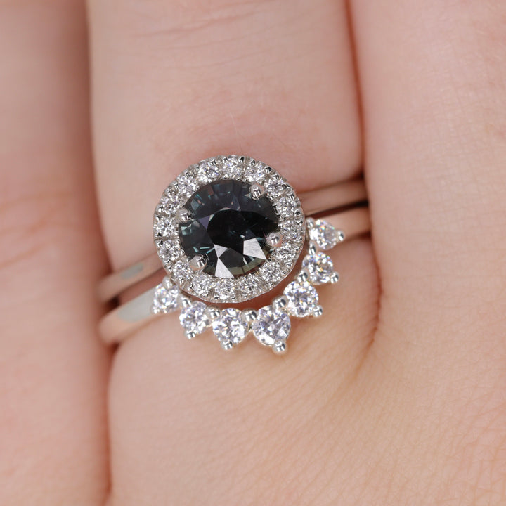 Joanie - Round Brilliant Cut Diamond Tiara Wedding Ring - Made-to-Order Wedding Rings - Made-to-Order