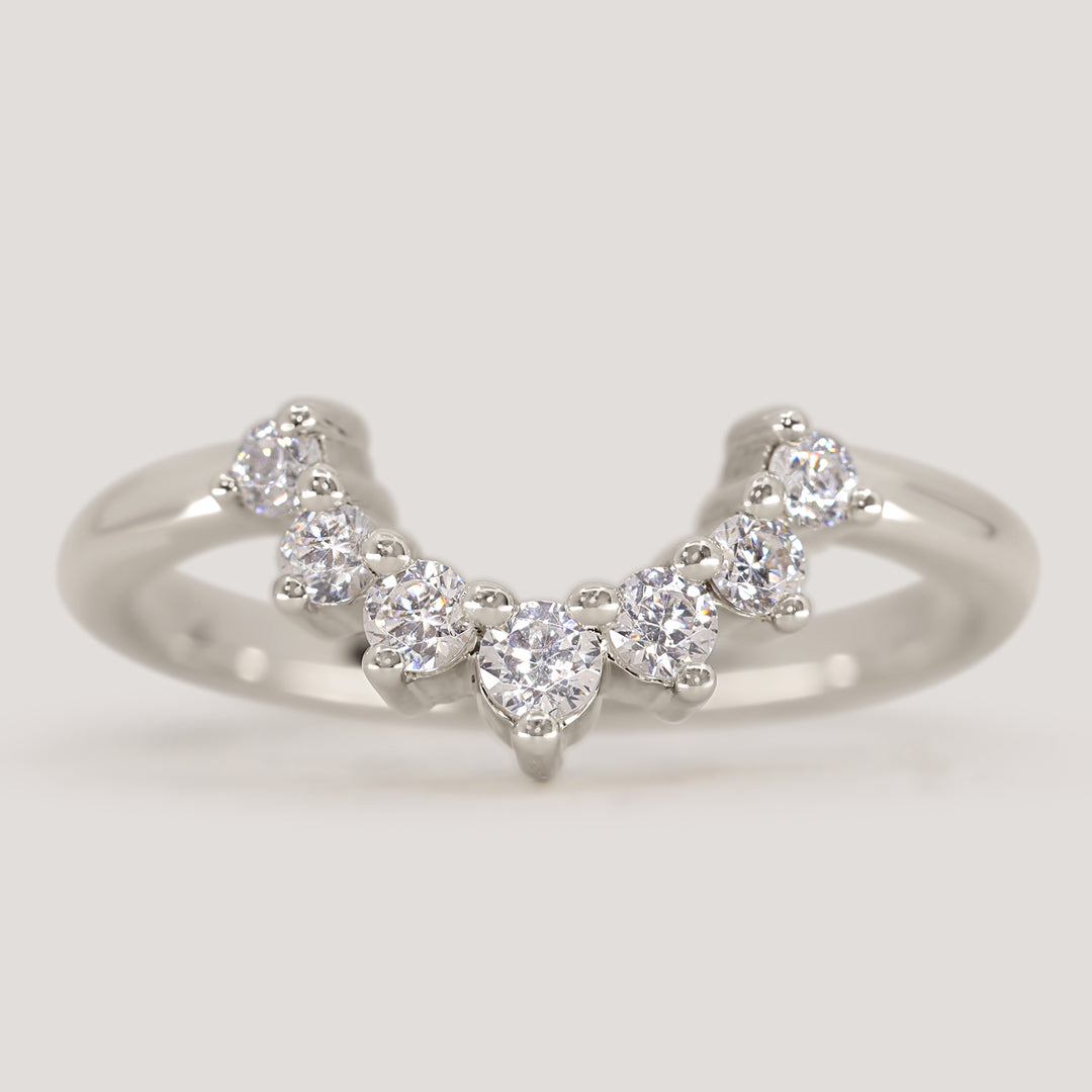 Joanie - Round Brilliant Cut Diamond Tiara Wedding Ring - Made-to-Order Wedding Rings - Made-to-Order